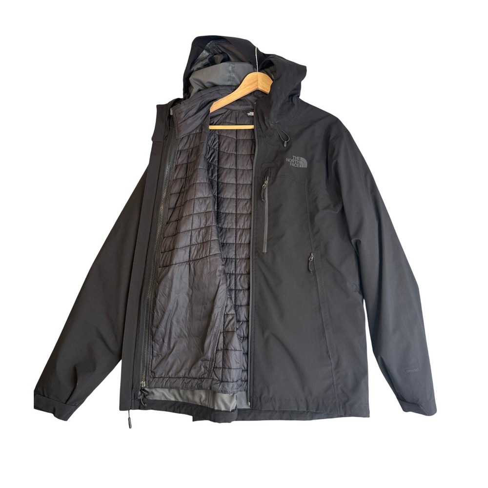 The North Face ThermoBall Triclimate 3-in-1 DryVent Jacket Mens M Black Waterpro